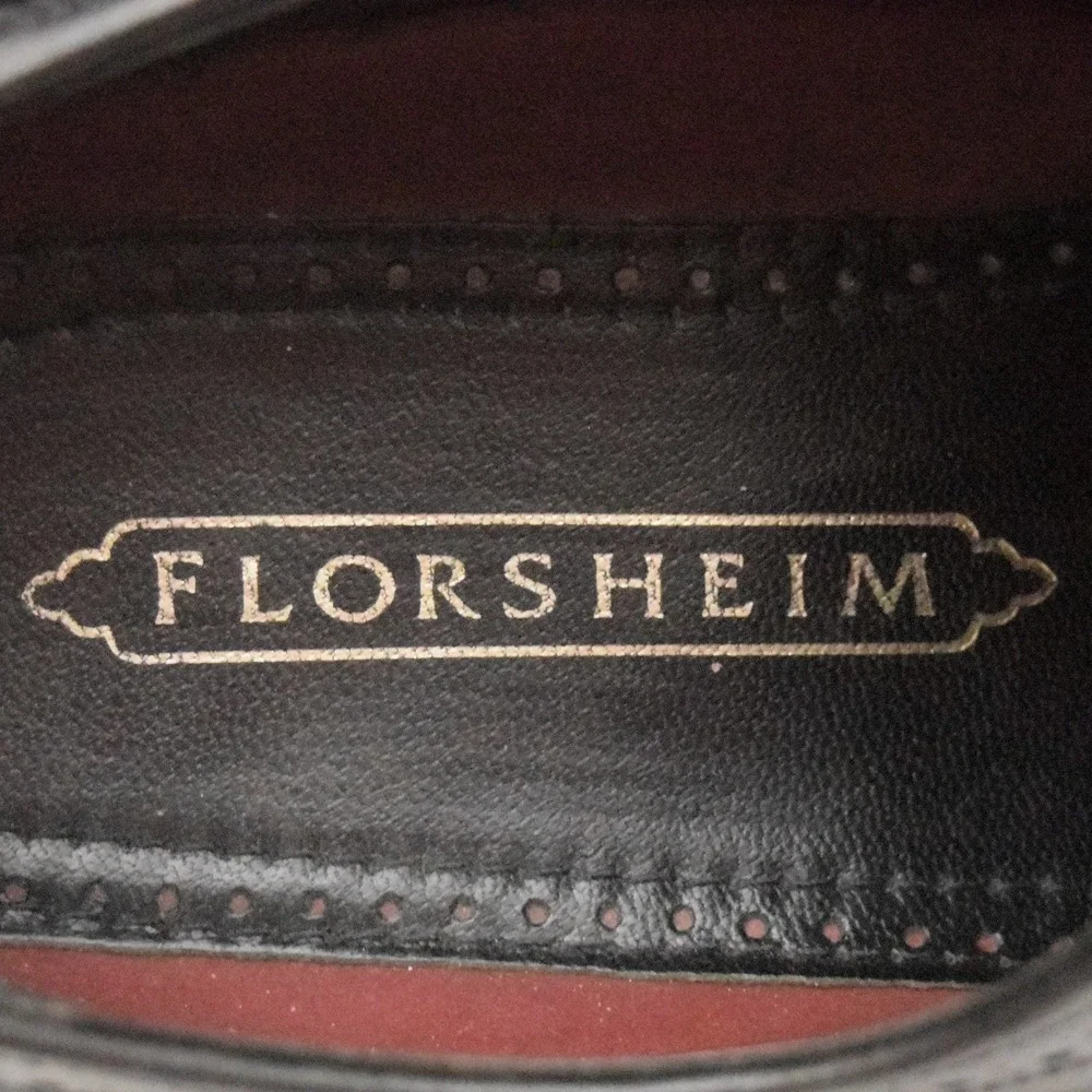 Florsheim Lexington Men's Black Leather Wingtip Oxford Dress Shoes Size 8.5 3E